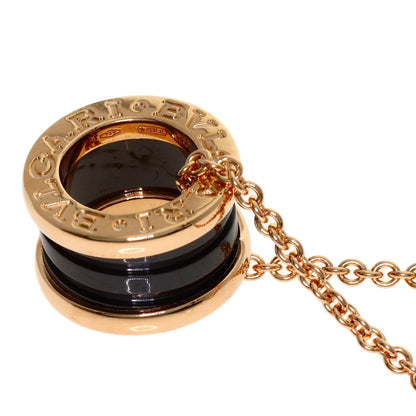 BVLGARI B.zero1 Black Ceramic Necklace K18 Pink Gold Ladies [Used]