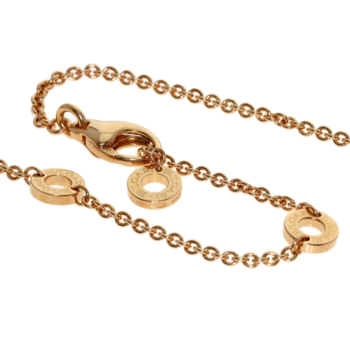 BVLGARI B.zero1 Black Ceramic Necklace K18 Pink Gold Ladies [Used]