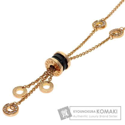 BVLGARI B.zero1 Element Ceramic Diamond Necklace K18 Pink Gold Ladies [Used]