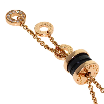 BVLGARI B.zero1 Element Ceramic Diamond Necklace K18 Pink Gold Ladies [Used]