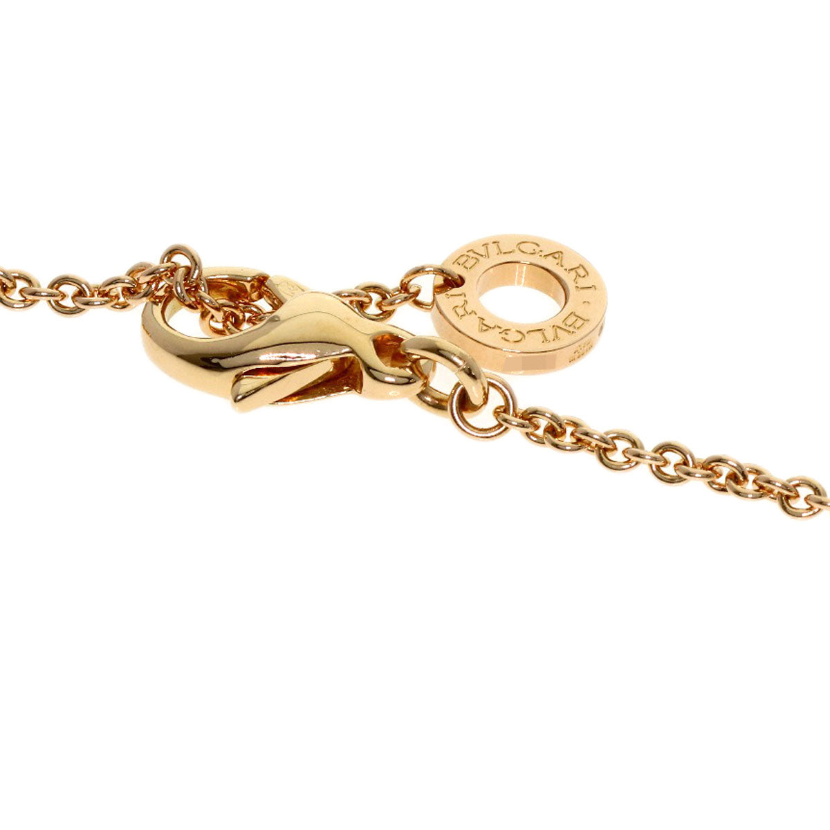 BVLGARI B.zero1 Element Ceramic Diamond Necklace K18 Pink Gold Ladies [Used]