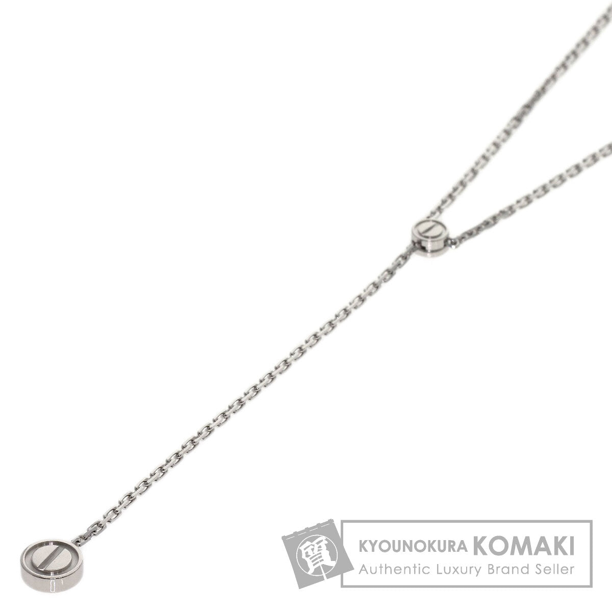 CARTIER Love pastille Necklace K18 White Gold Ladies [Used]