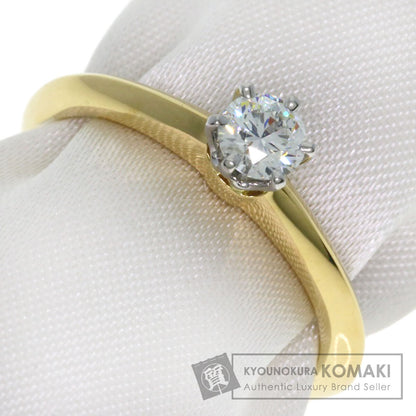 TIFFANY&Co. Solitaire Diamond Ring K18 Yellow Gold PT950Ladies [Used]