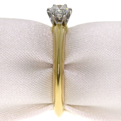 TIFFANY&Co. Solitaire Diamond Ring K18 Yellow Gold PT950Ladies [Used]