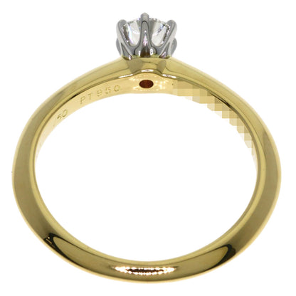 TIFFANY&Co. Solitaire Diamond Ring K18 Yellow Gold PT950Ladies [Used]