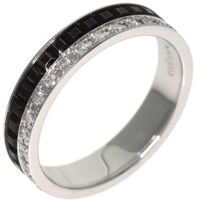 Boucheron Quatre Black Diamond #46 Ring K18 White Gold Ladies [Used]
