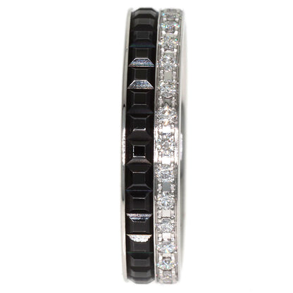 Boucheron Quatre Black Diamond #46 Ring K18 White Gold Ladies [Used]