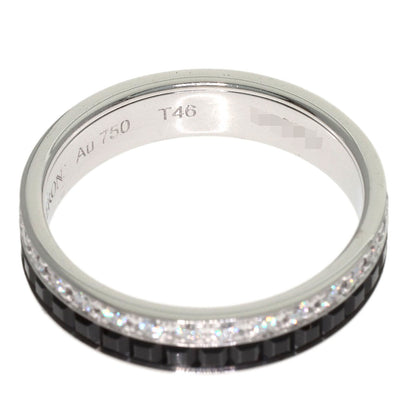 Boucheron Quatre Black Diamond #46 Ring K18 White Gold Ladies [Used]