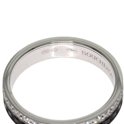 Boucheron Quatre Black Diamond #46 Ring K18 White Gold Ladies [Used]