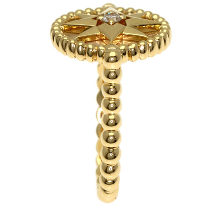 Dior Rose Devan White Shell Diamond #48 Ring K18 Yellow Gold Ladies [Used]