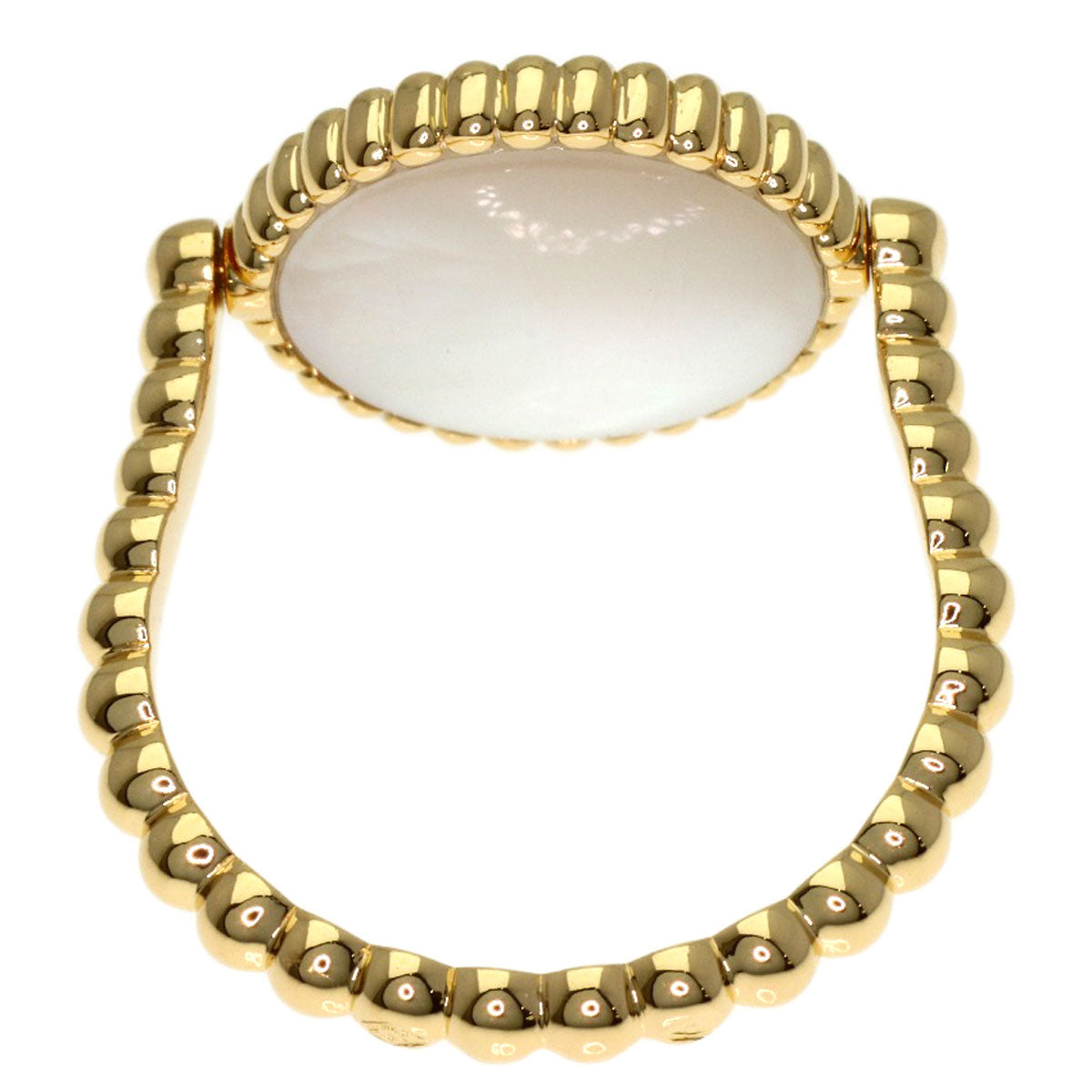 Dior Rose Devan White Shell Diamond #48 Ring K18 Yellow Gold Ladies [Used]
