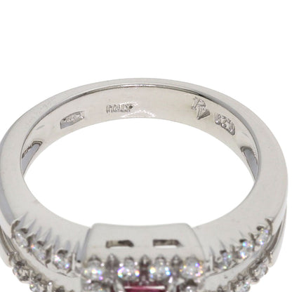 Ponte Vecchio Pink　Tourmaline Diamond Ring K18 White Gold Ladies [Used]