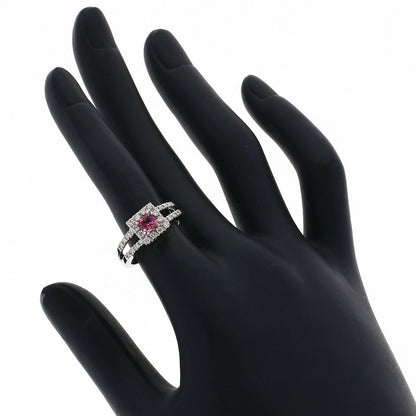 Ponte Vecchio Pink　Tourmaline Diamond Ring K18 White Gold Ladies [Used]