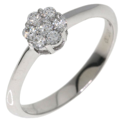 TASAKI Flower motif Diamond Ring K18 White Gold Ladies [Used]