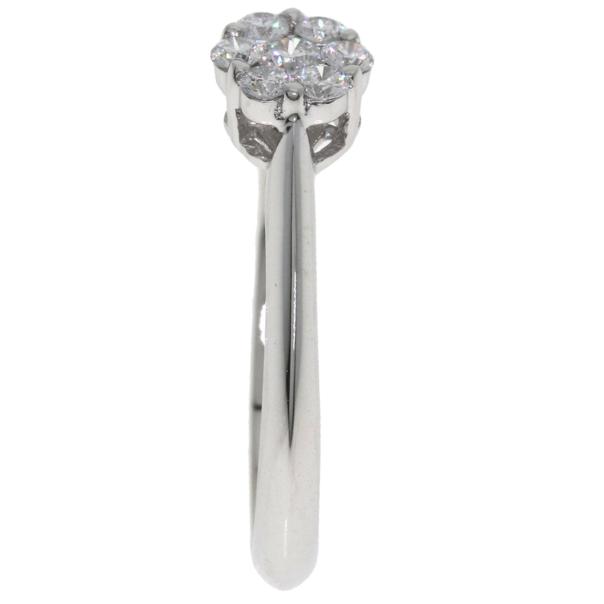 TASAKI Flower motif Diamond Ring K18 White Gold Ladies [Used]