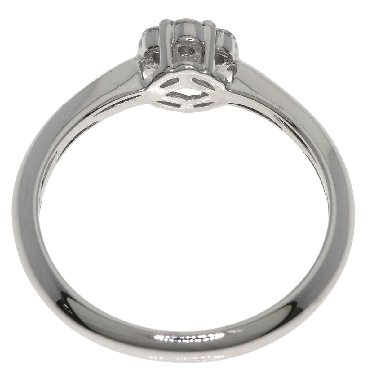 TASAKI Flower motif Diamond Ring K18 White Gold Ladies [Used]