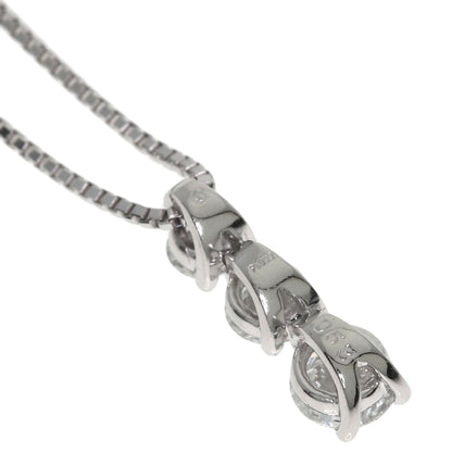 MONNICKENDAM Trilogy 3P Diamond Necklace Platinum PT850 PT900Ladies [Used]