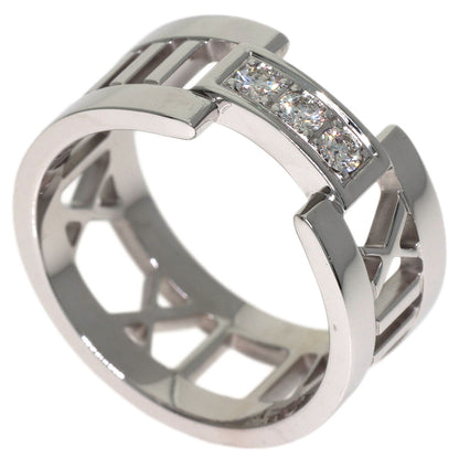 TIFFANY&Co. Atlas Open 3P Diamond Ring K18 White Gold Ladies [Used]