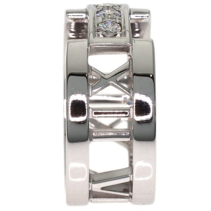 TIFFANY&Co. Atlas Open 3P Diamond Ring K18 White Gold Ladies [Used]