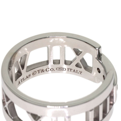 TIFFANY&Co. Atlas Open 3P Diamond Ring K18 White Gold Ladies [Used]
