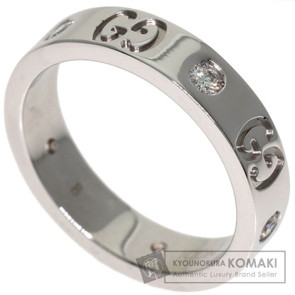 GUCCI Icon 5P Diamond #8 Ring K18 White Gold Ladies [Used]