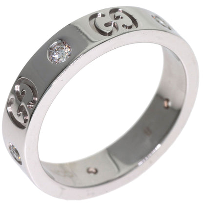 GUCCI Icon 5P Diamond #8 Ring K18 White Gold Ladies [Used]