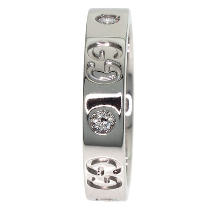 GUCCI Icon 5P Diamond #8 Ring K18 White Gold Ladies [Used]