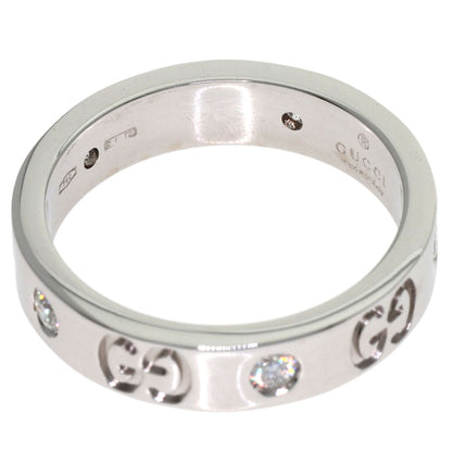 GUCCI Icon 5P Diamond #8 Ring K18 White Gold Ladies [Used]