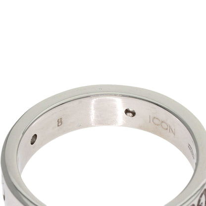 GUCCI Icon 5P Diamond #8 Ring K18 White Gold Ladies [Used]