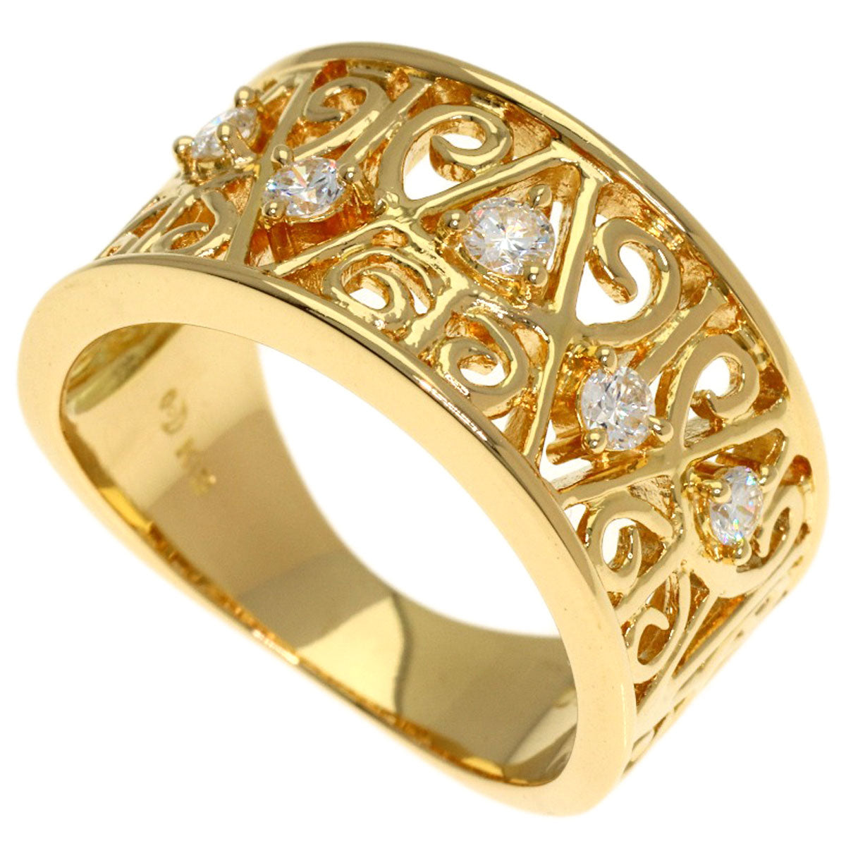TASAKI Diamond Ring K18 Yellow Gold Ladies [Used]