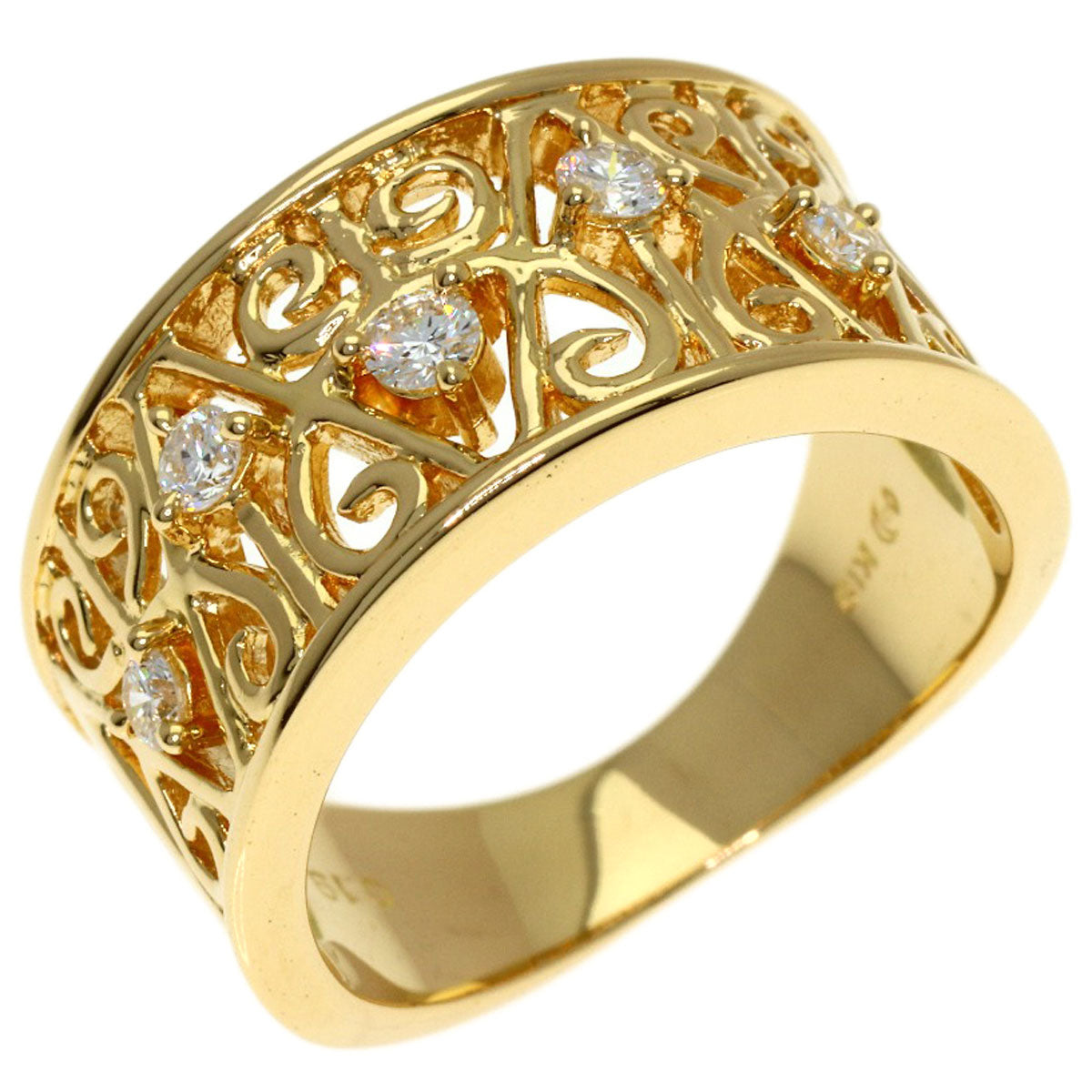 TASAKI Diamond Ring K18 Yellow Gold Ladies [Used]