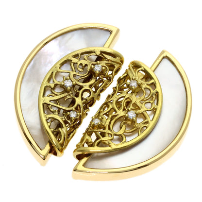 TASAKI Diamond Earring K18 Yellow Gold Ladies [Used]
