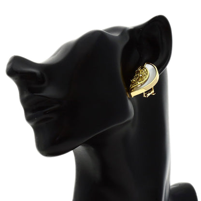 TASAKI Diamond Earring K18 Yellow Gold Ladies [Used]