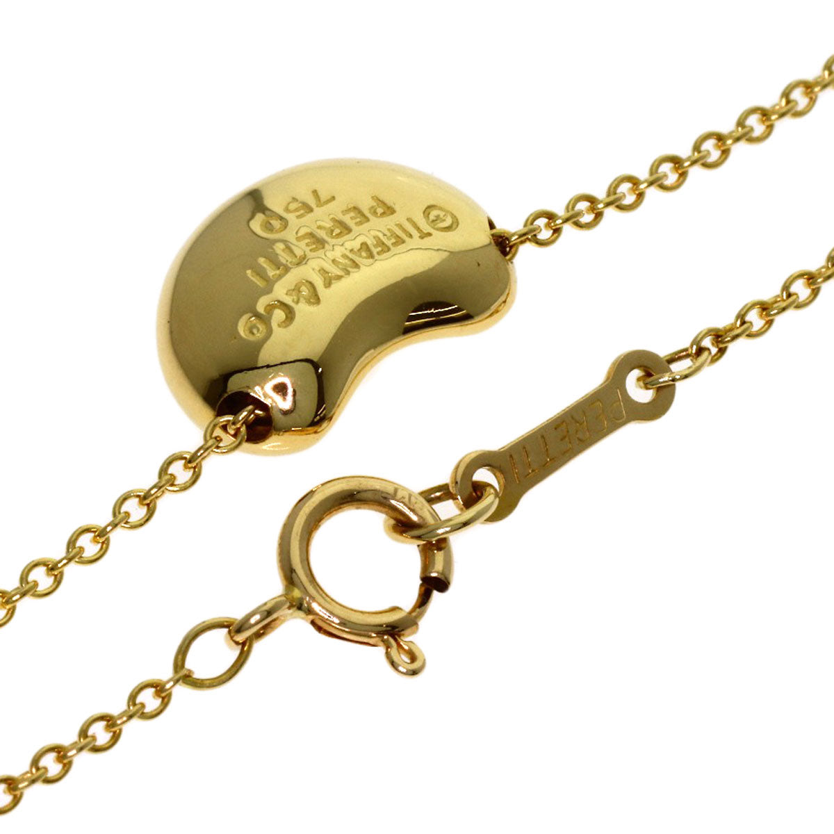 TIFFANY&Co. Bean Necklace K18 Yellow Gold Ladies [Used]