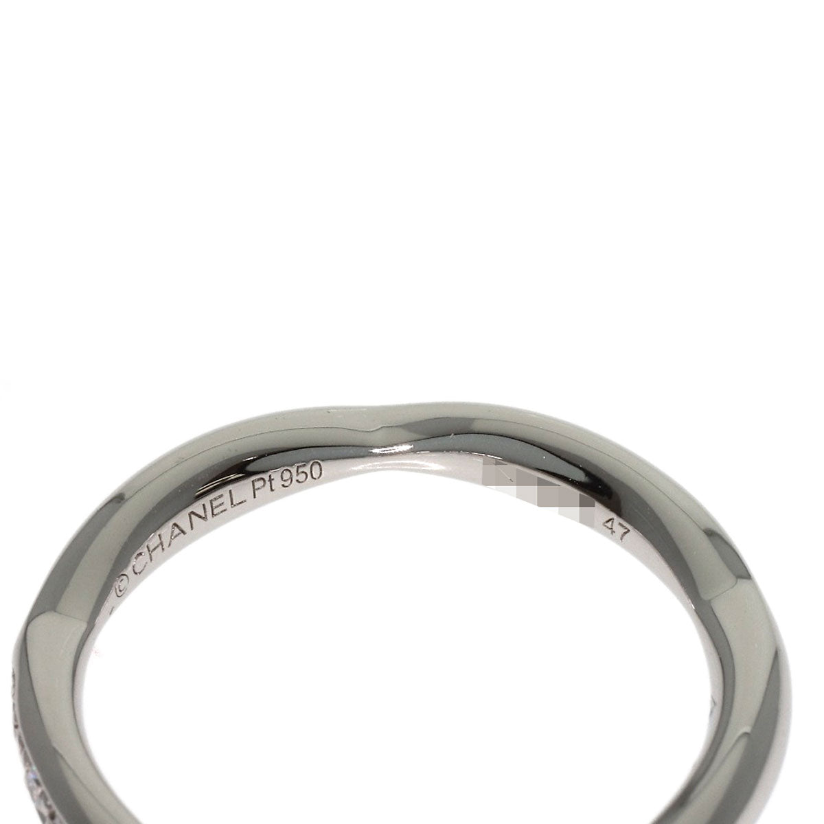 CHANEL Half Eternity Diamond #47 Ring Platinum PT950 Ladies [Used]