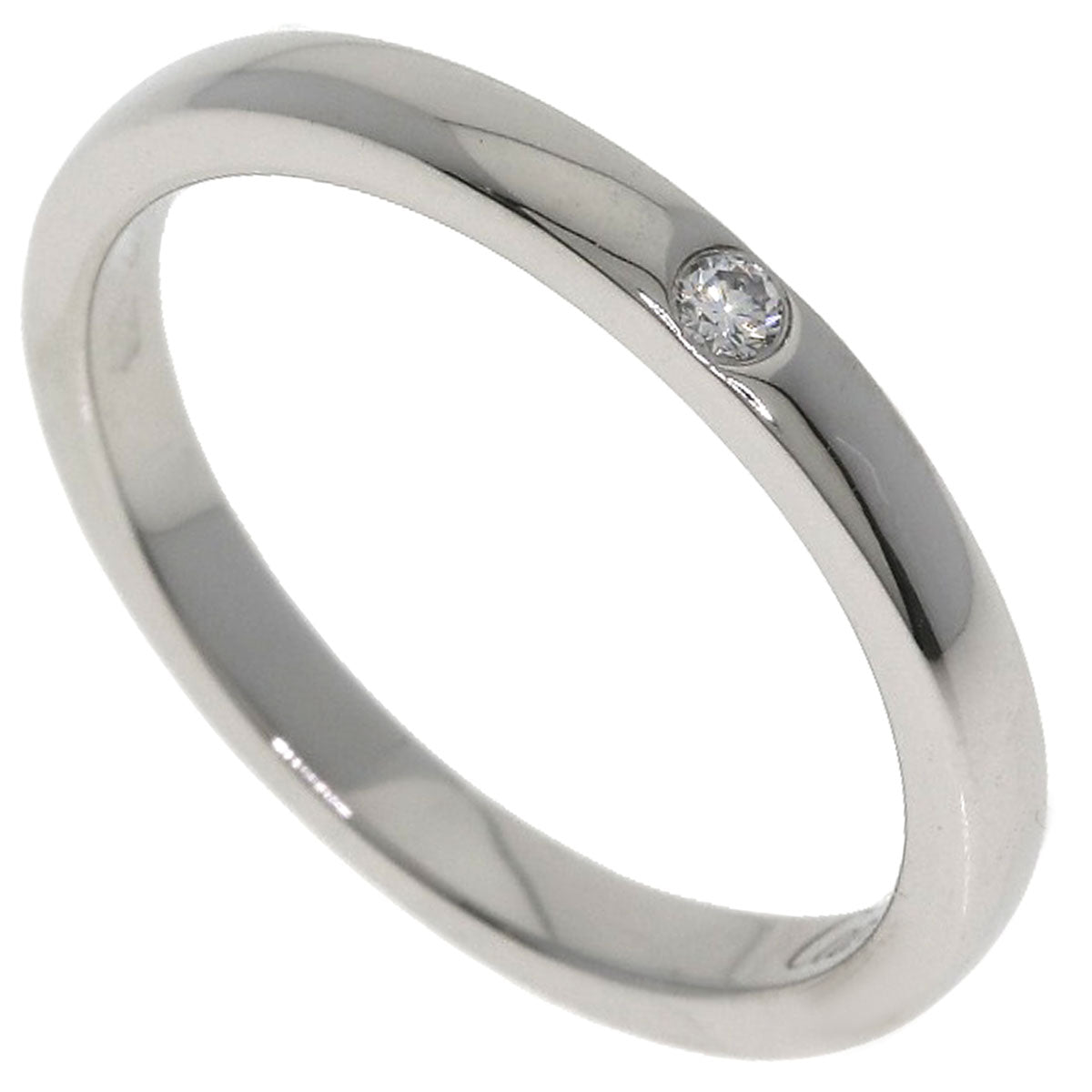 CARTIER Wedding 1P Diamond #46 Ring Platinum PT950 Ladies [Used]