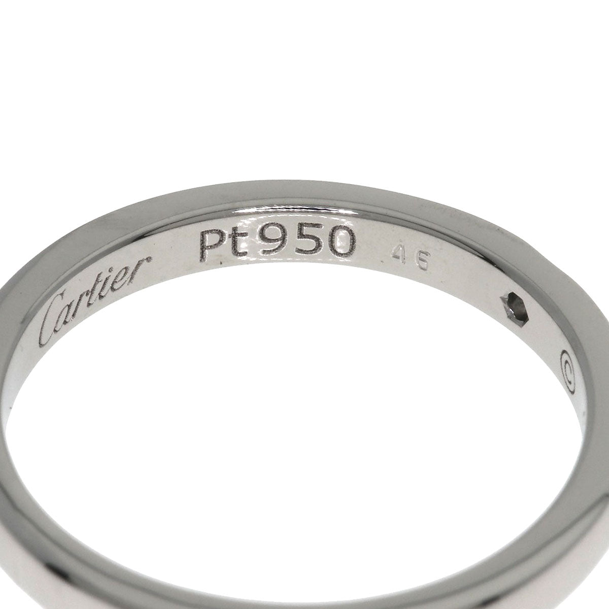 CARTIER Wedding 1P Diamond #46 Ring Platinum PT950 Ladies [Used]