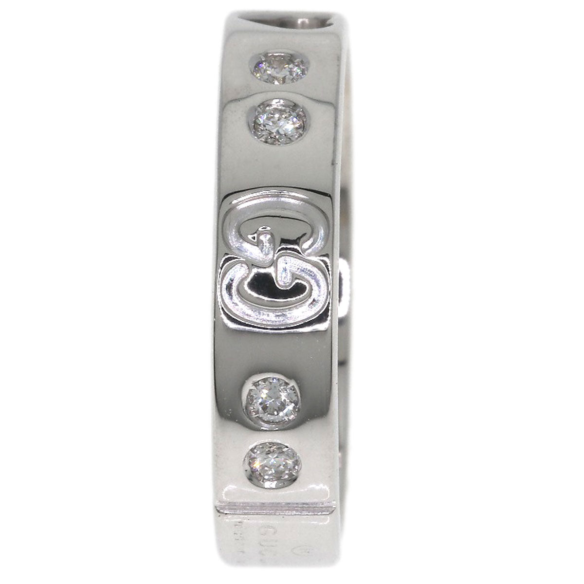 GUCCI Amor Heart 10P Diamond #8 Ring K18 White Gold Ladies [Used]