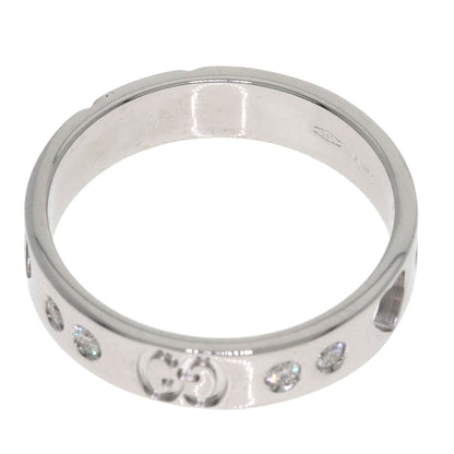 GUCCI Amor Heart 10P Diamond #8 Ring K18 White Gold Ladies [Used]