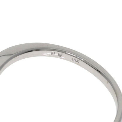 Ponte Vecchio Flower motif Diamond Ring K18 White Gold Ladies [Used]