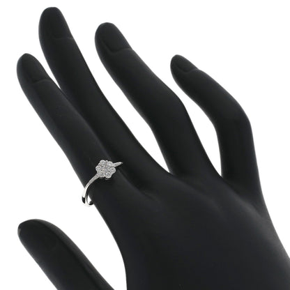 Ponte Vecchio Flower motif Diamond Ring K18 White Gold Ladies [Used]