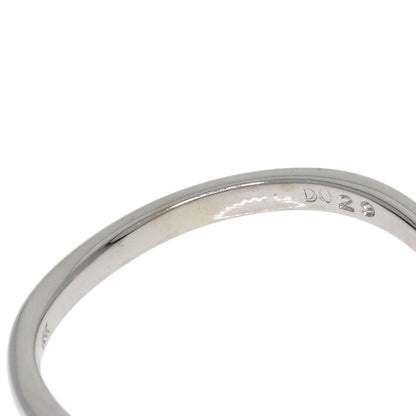 Ponte Vecchio Flower motif Diamond Ring K18 White Gold Ladies [Used]