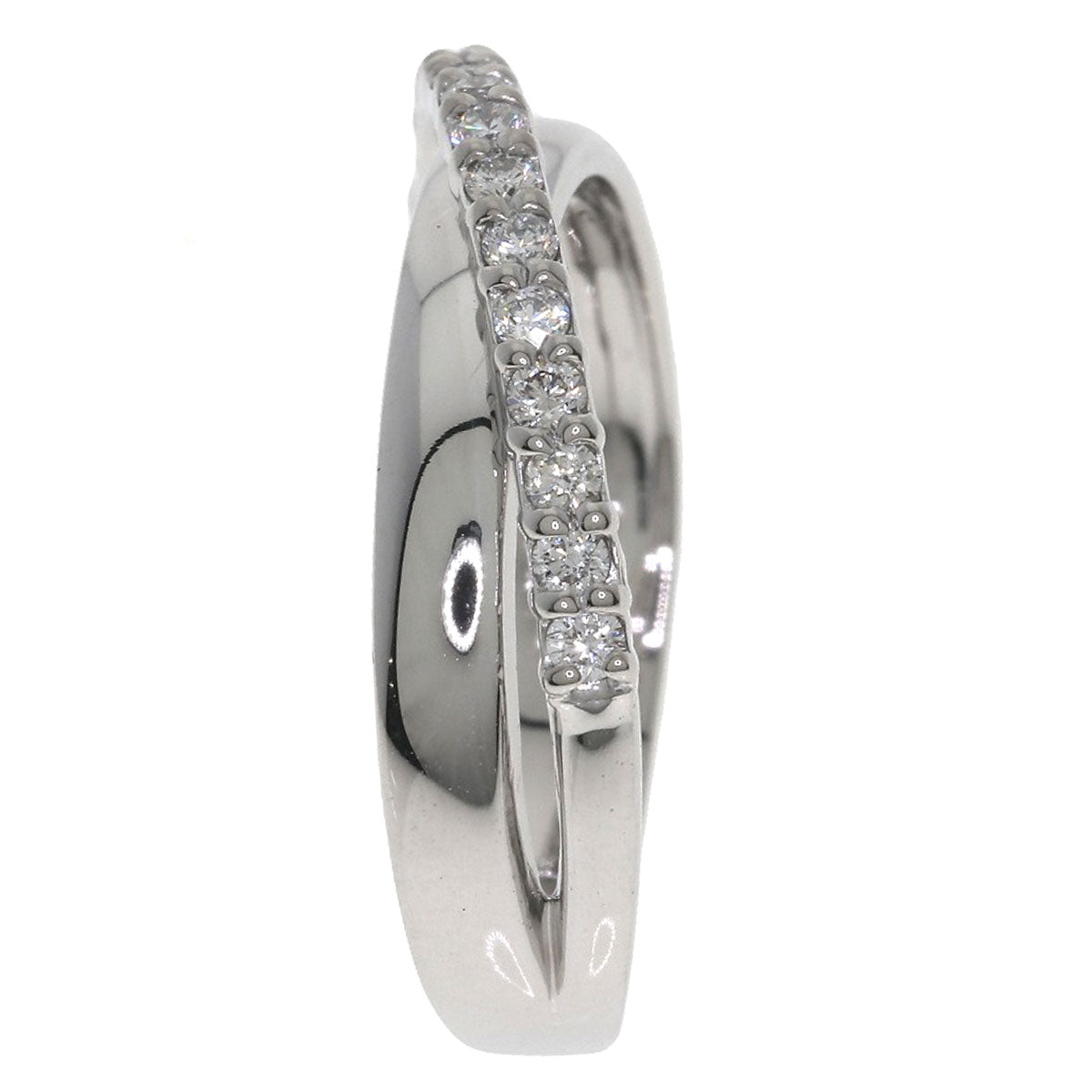 Ponte Vecchio Diamond Ring K18 White Gold Ladies [Used]