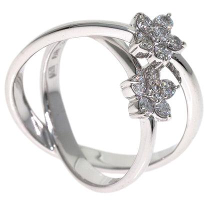 Ponte Vecchio Flower Diamond Ring K18 White Gold Ladies [Used]