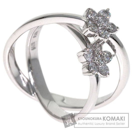 Ponte Vecchio Flower Diamond Ring K18 White Gold Ladies [Used]
