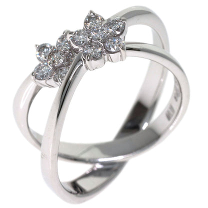 Ponte Vecchio Flower Diamond Ring K18 White Gold Ladies [Used]