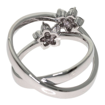 Ponte Vecchio Flower Diamond Ring K18 White Gold Ladies [Used]