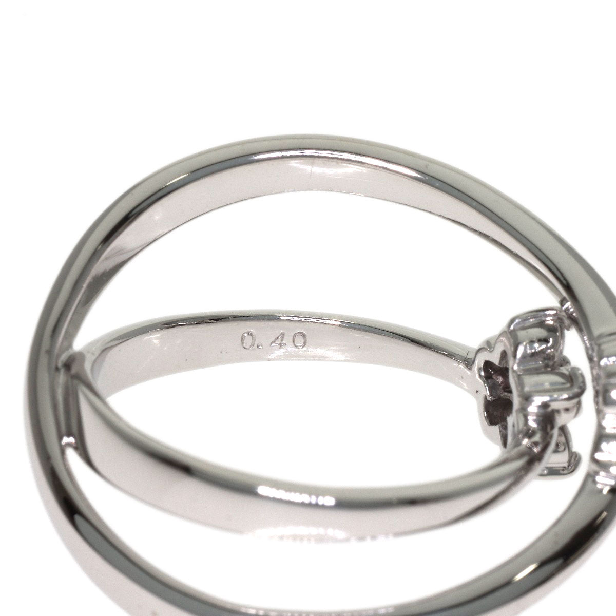 Ponte Vecchio Flower Diamond Ring K18 White Gold Ladies [Used]