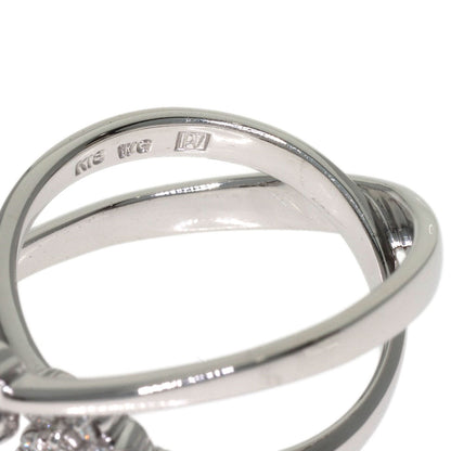 Ponte Vecchio Flower Diamond Ring K18 White Gold Ladies [Used]
