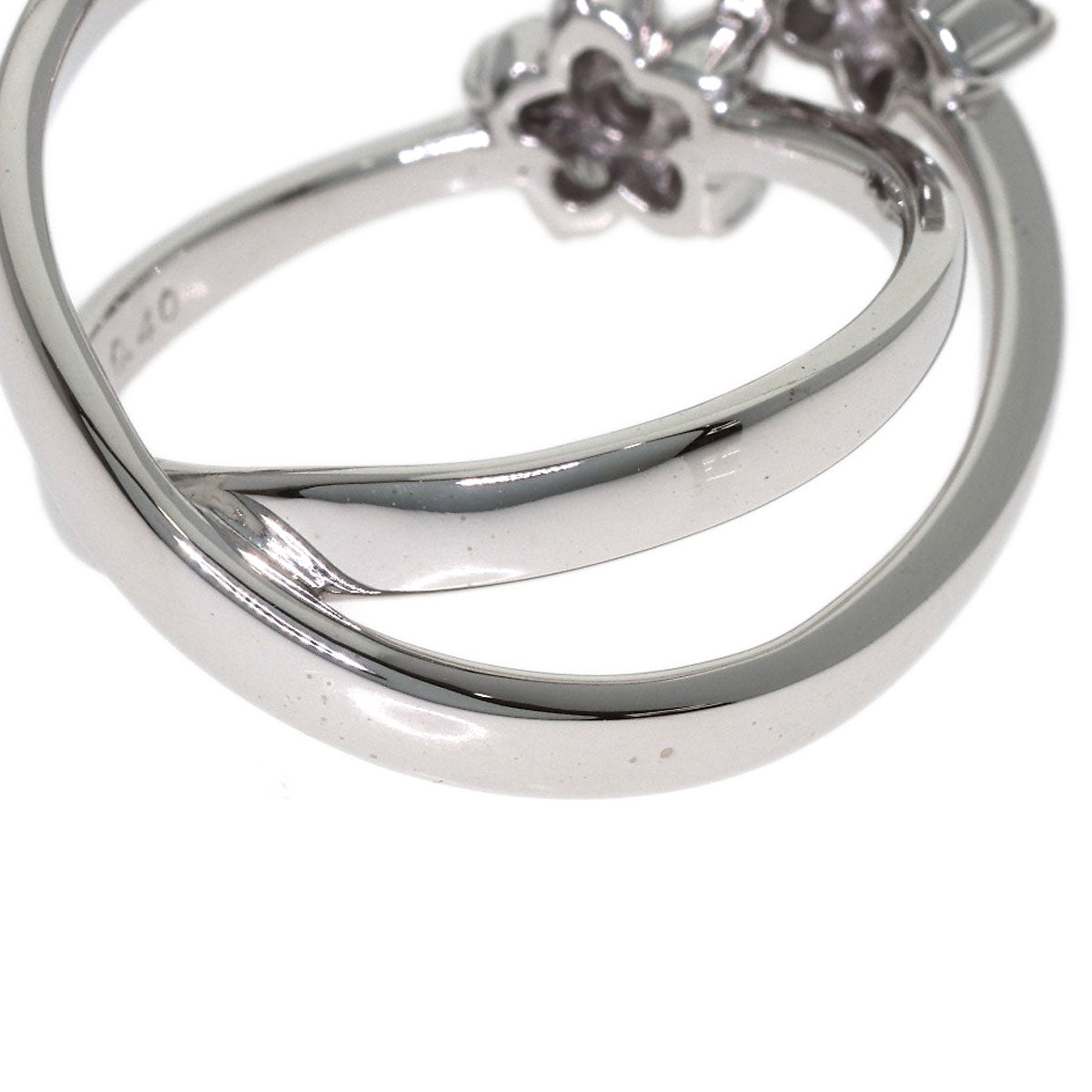 Ponte Vecchio Flower Diamond Ring K18 White Gold Ladies [Used]